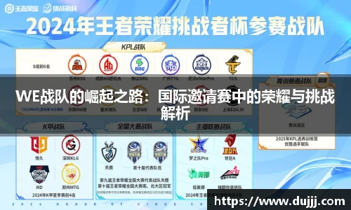 WE战队的崛起之路：国际邀请赛中的荣耀与挑战解析